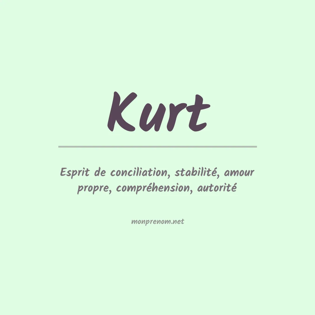 Signification du Prénom Kurt
