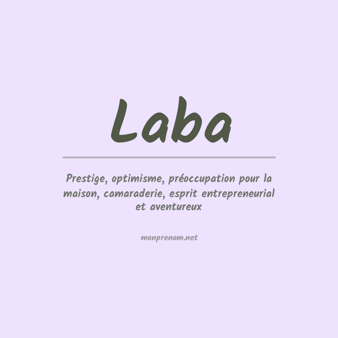 Signification du Prénom Laba