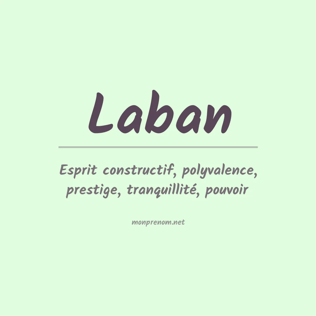 Signification du Prénom Laban
