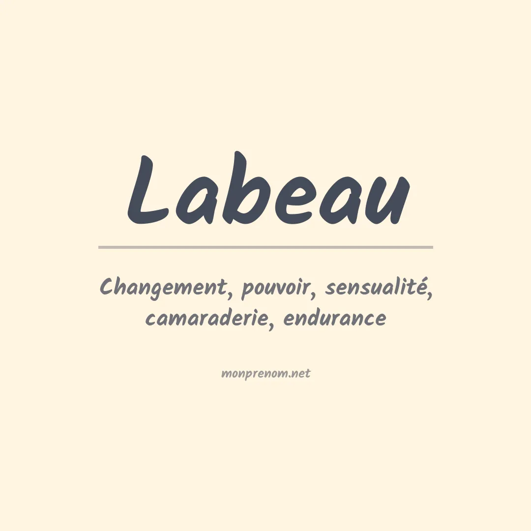 Signification du Prénom Labeau