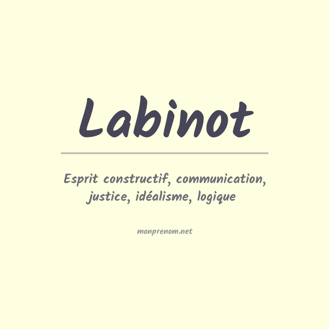 Signification du Prénom Labinot