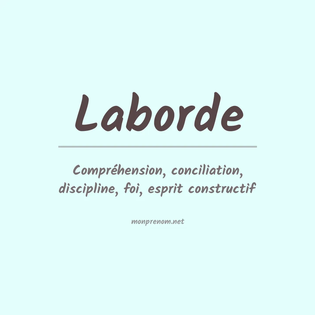 Signification du Prénom Laborde