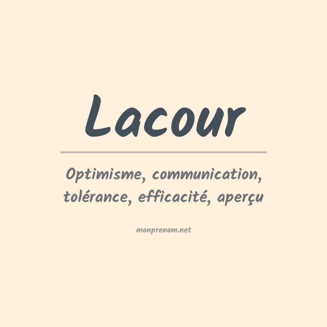 Signification du Prénom Lacour