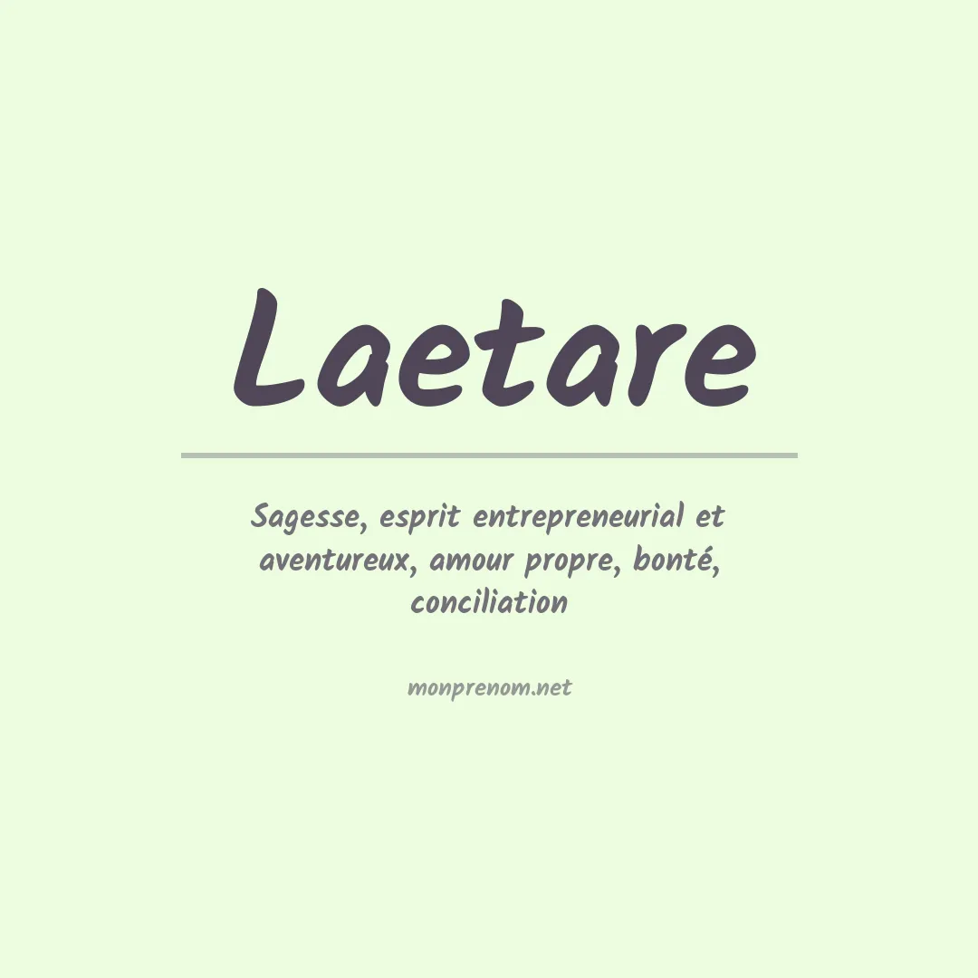 Signification du Prénom Laetare Signification du Prénom Laetare