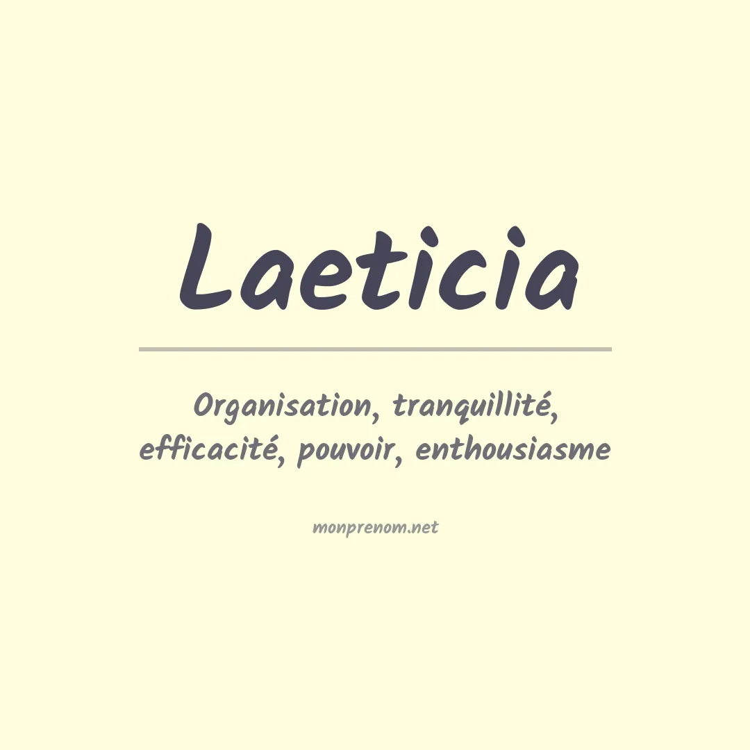 Signification du Prénom Laeticia Signification du Prénom Laeticia