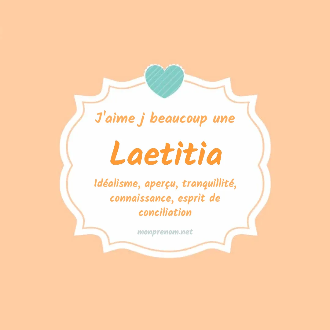 Signification du Pr nom Laetitia