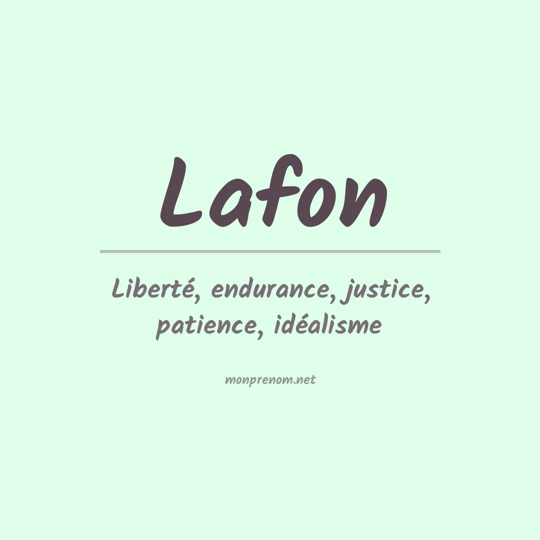 Signification du Prénom Lafon