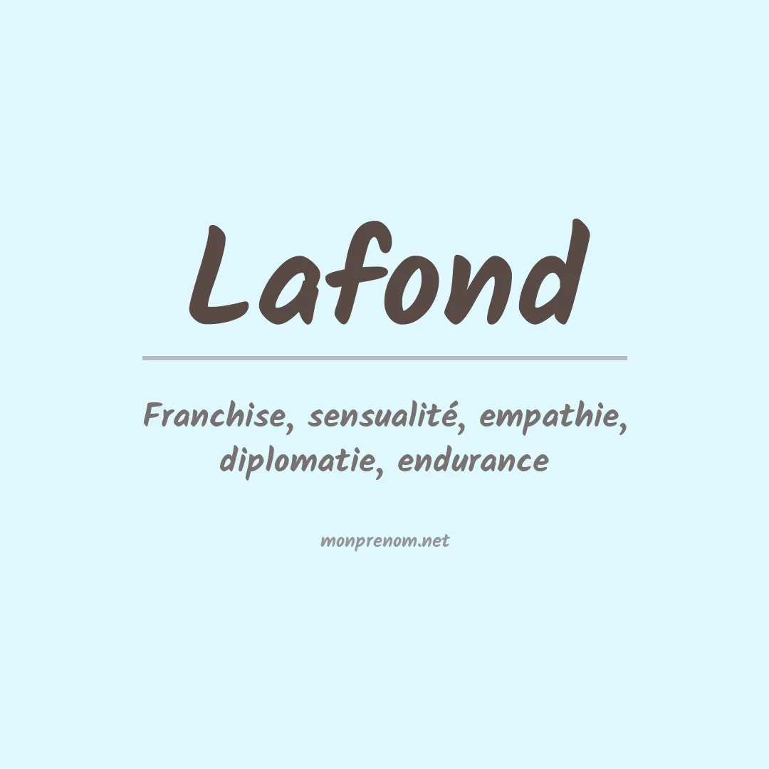 Signification du Prénom Lafond