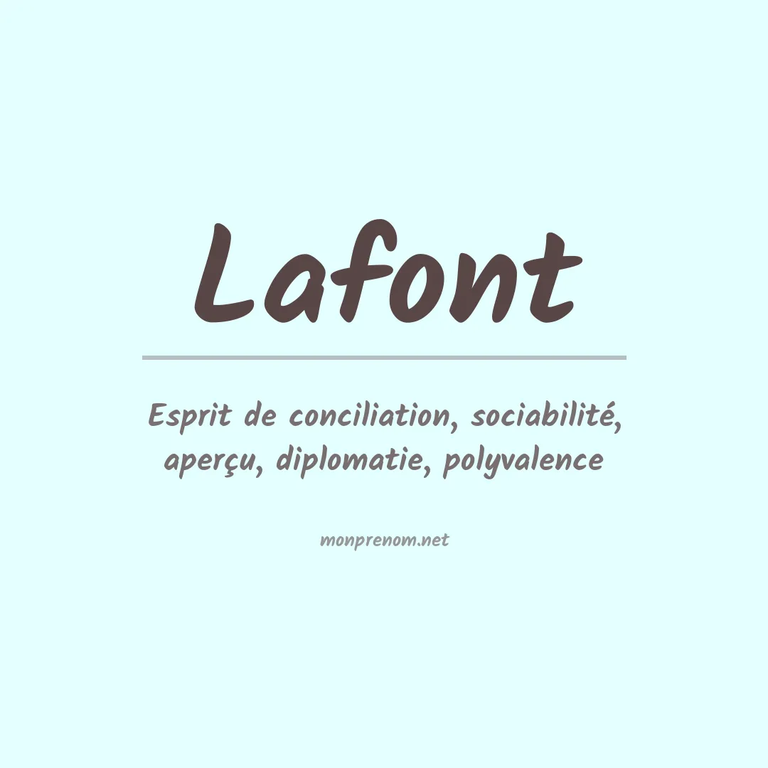 Signification du Prénom Lafont