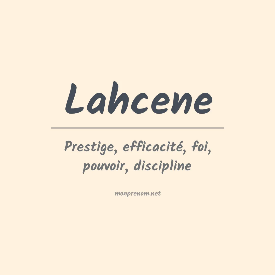 Signification du Prénom Lahcene