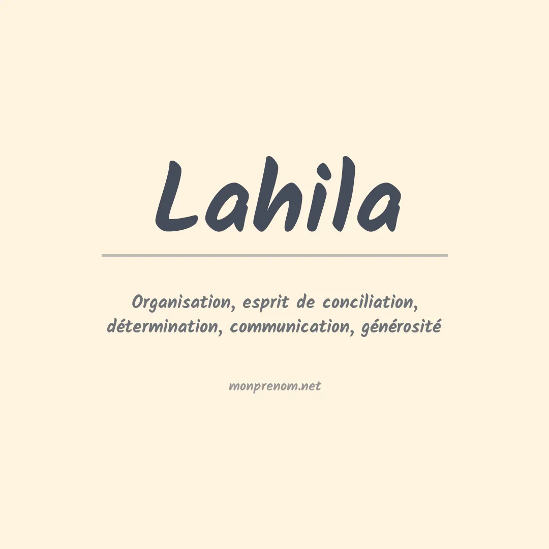 Signification du Prénom Lahila Signification du Prénom Lahila