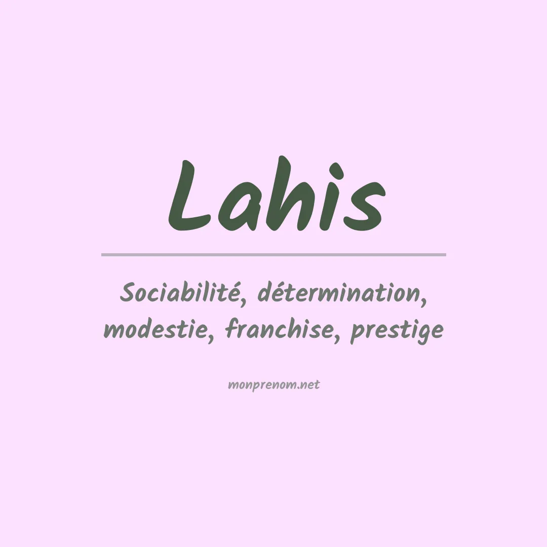 Signification du Prénom Lahis