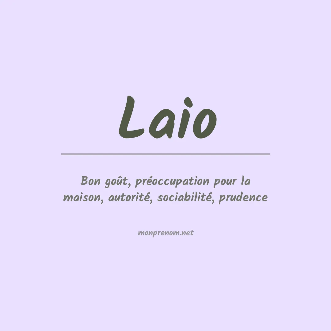 Signification du Prénom Laio