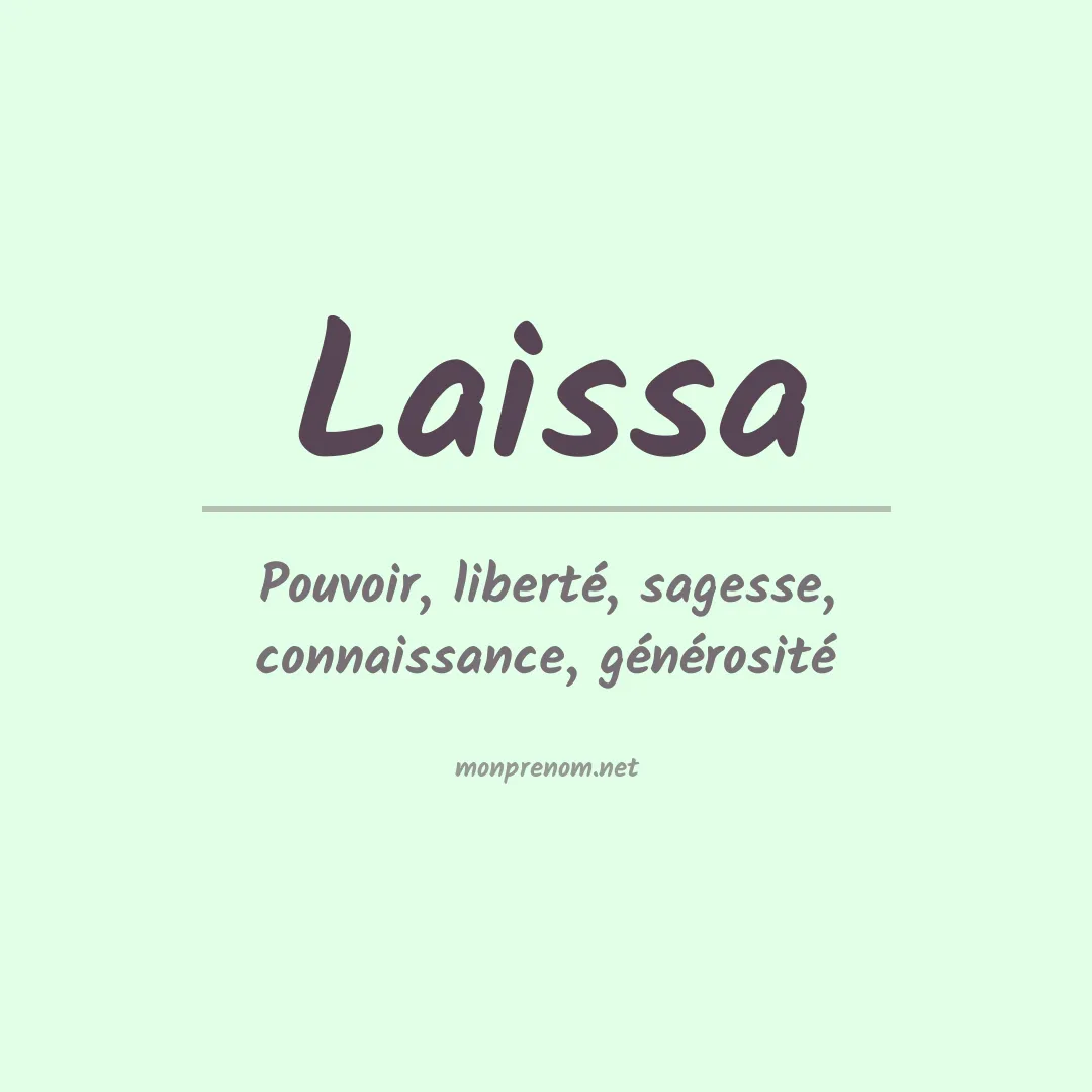 Signification du Prénom Laissa