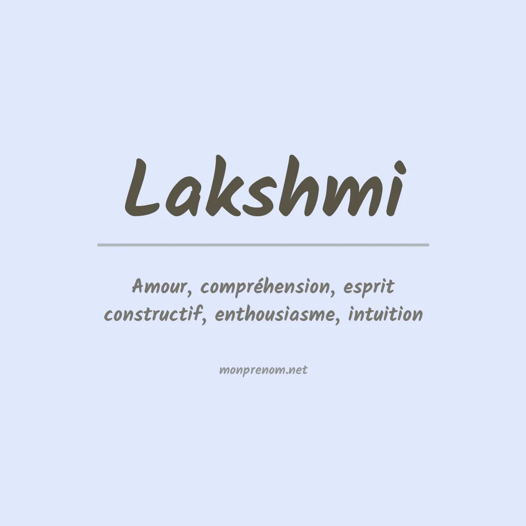 Signification du Prénom Lakshmi