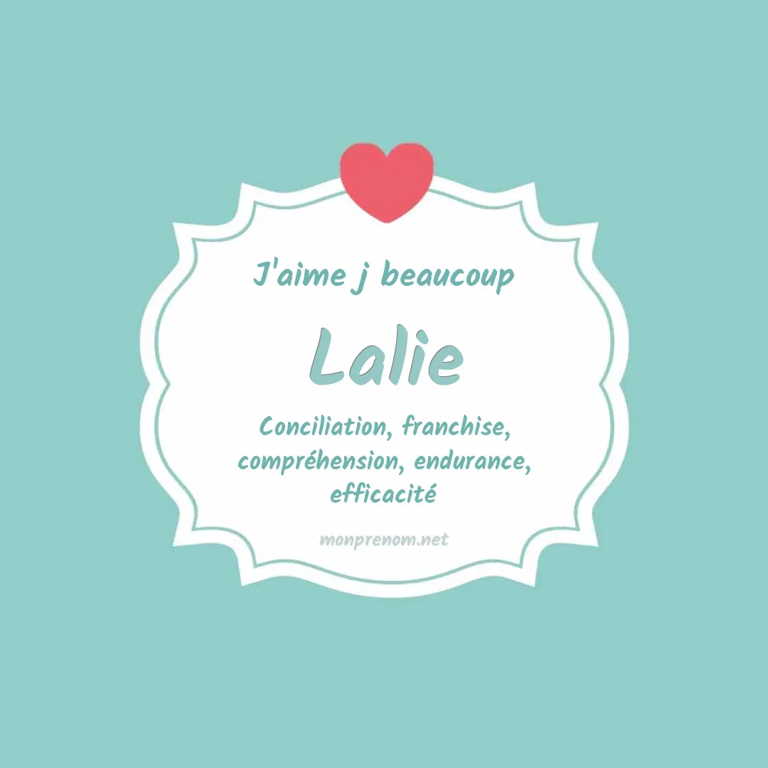 j'aime beaucoup Lalie