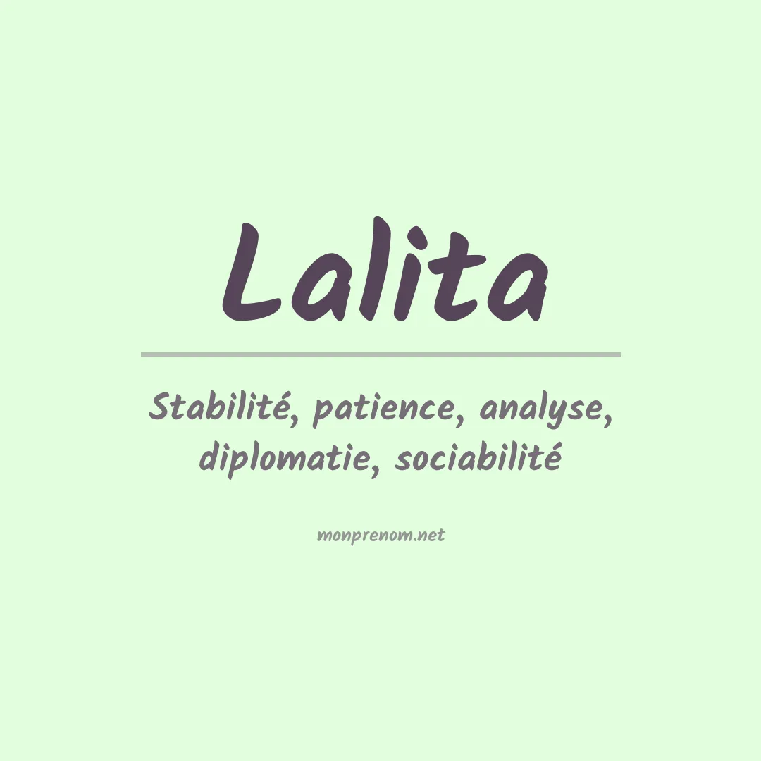 Signification du Prénom Lalita