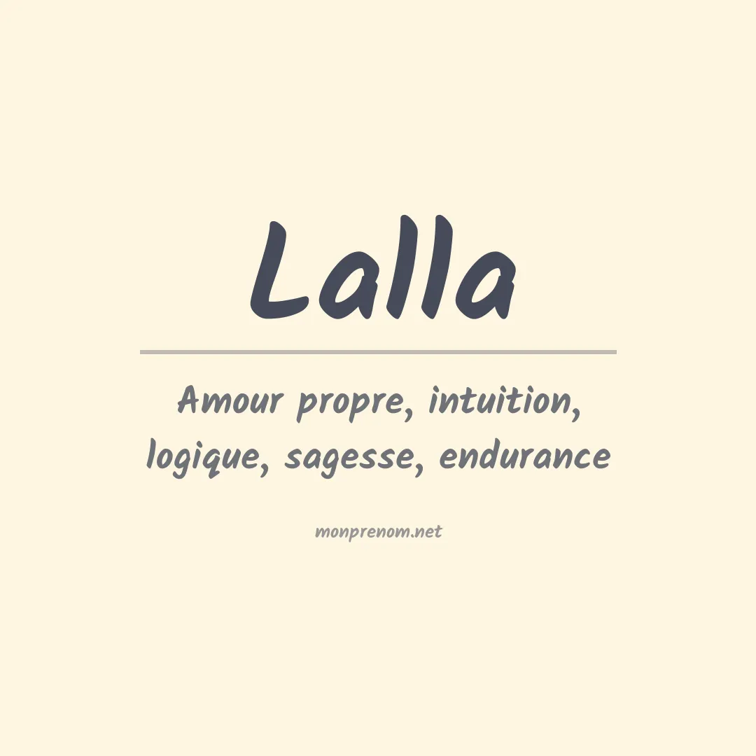 Signification du Prénom Lalla