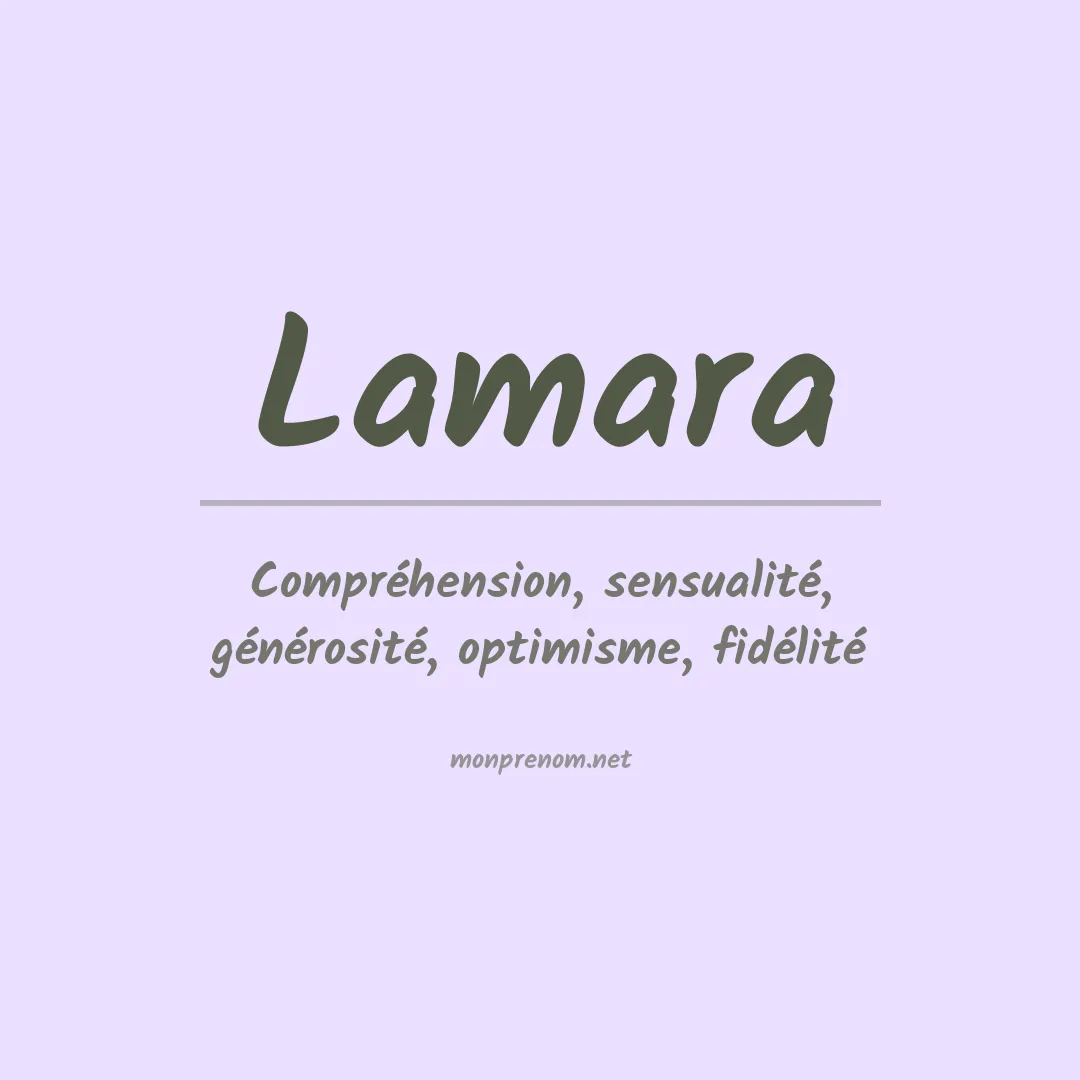 Signification du Prénom Lamara Signification du Prénom Lamara