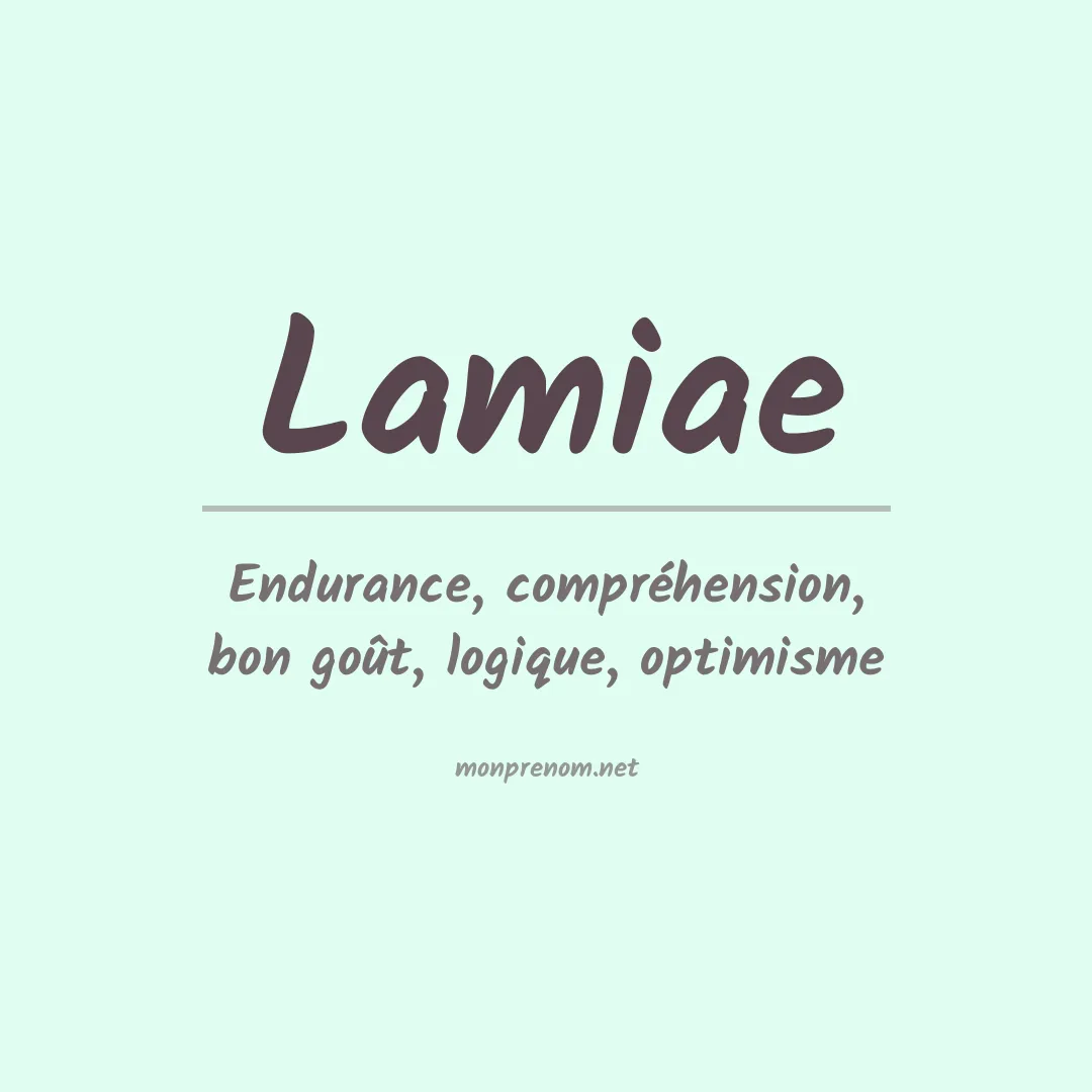 Signification du Prénom Lamiae