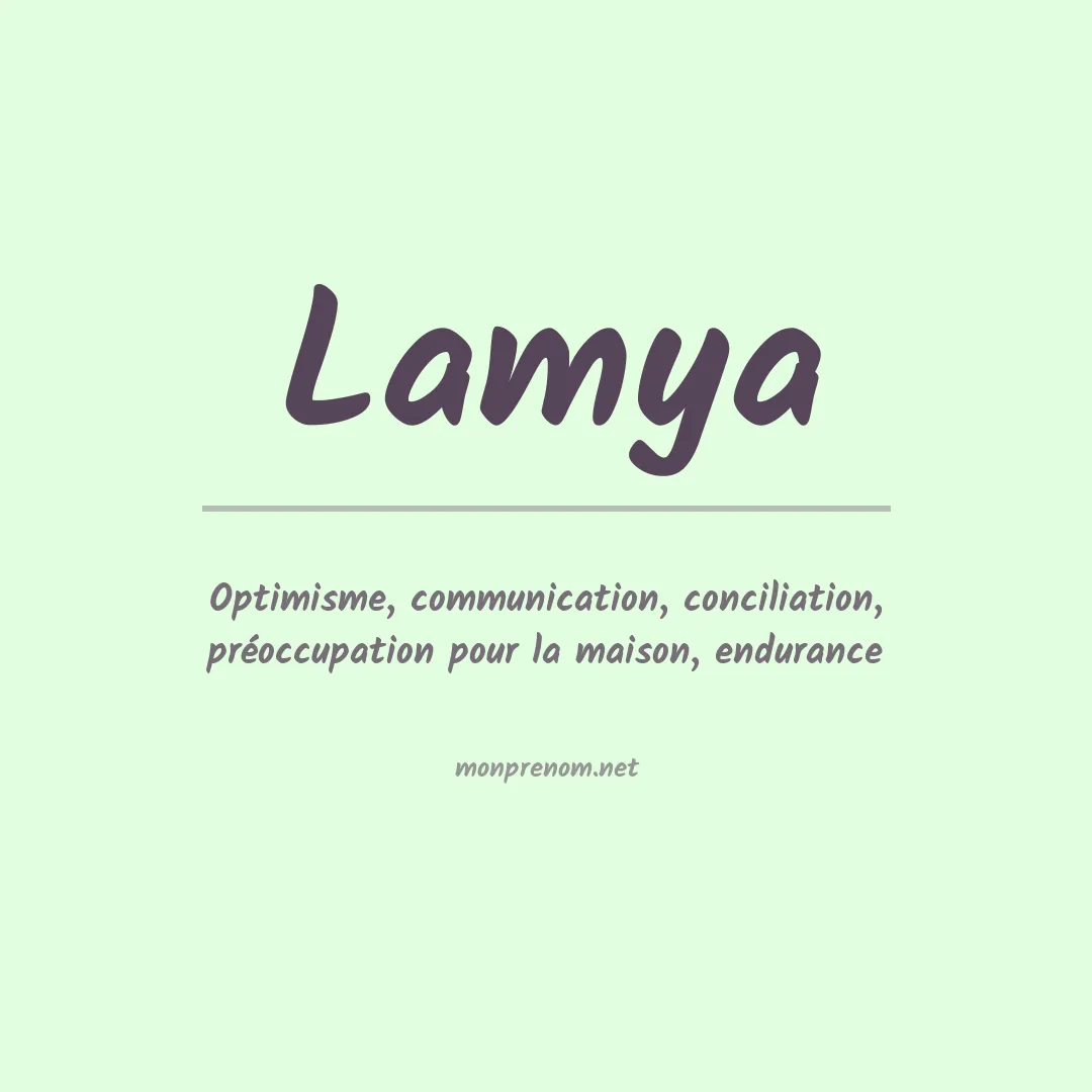 Signification du Prénom Lamya Signification du Prénom Lamya