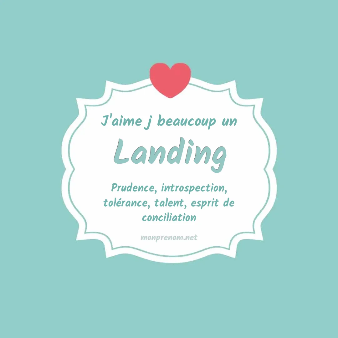 j'aime beaucoup Landing