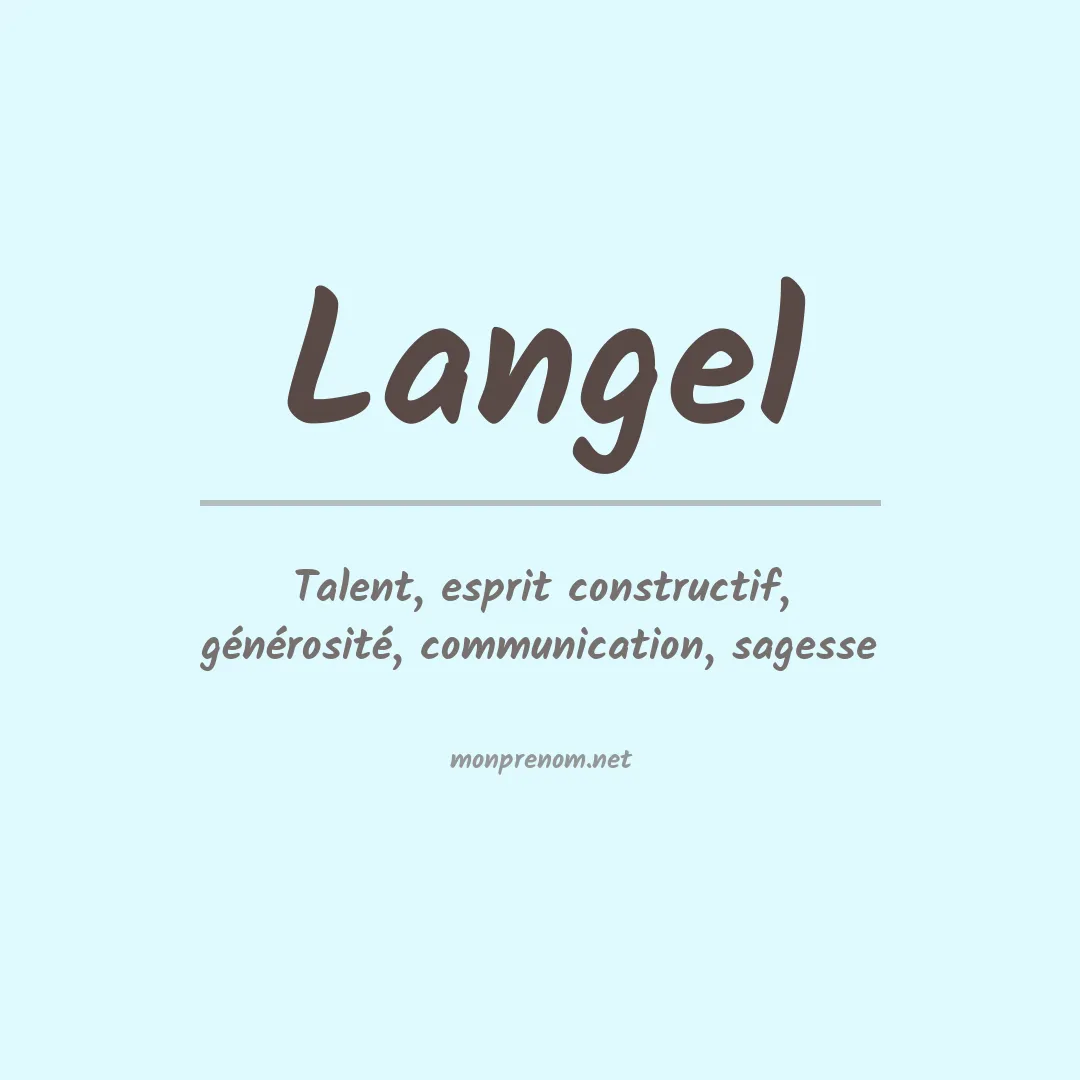 Signification du Prénom Langel