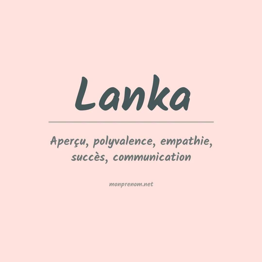 Signification du Prénom Lanka