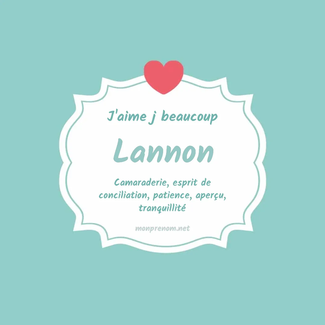 j'aime beaucoup Lannon