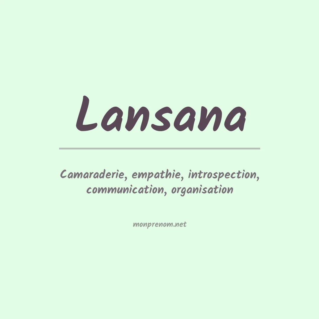 Signification du Prénom Lansana Signification du Prénom Lansana