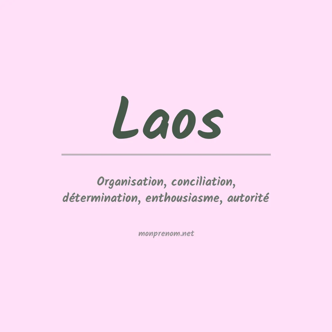 Signification du Prénom Laos Signification du Prénom Laos