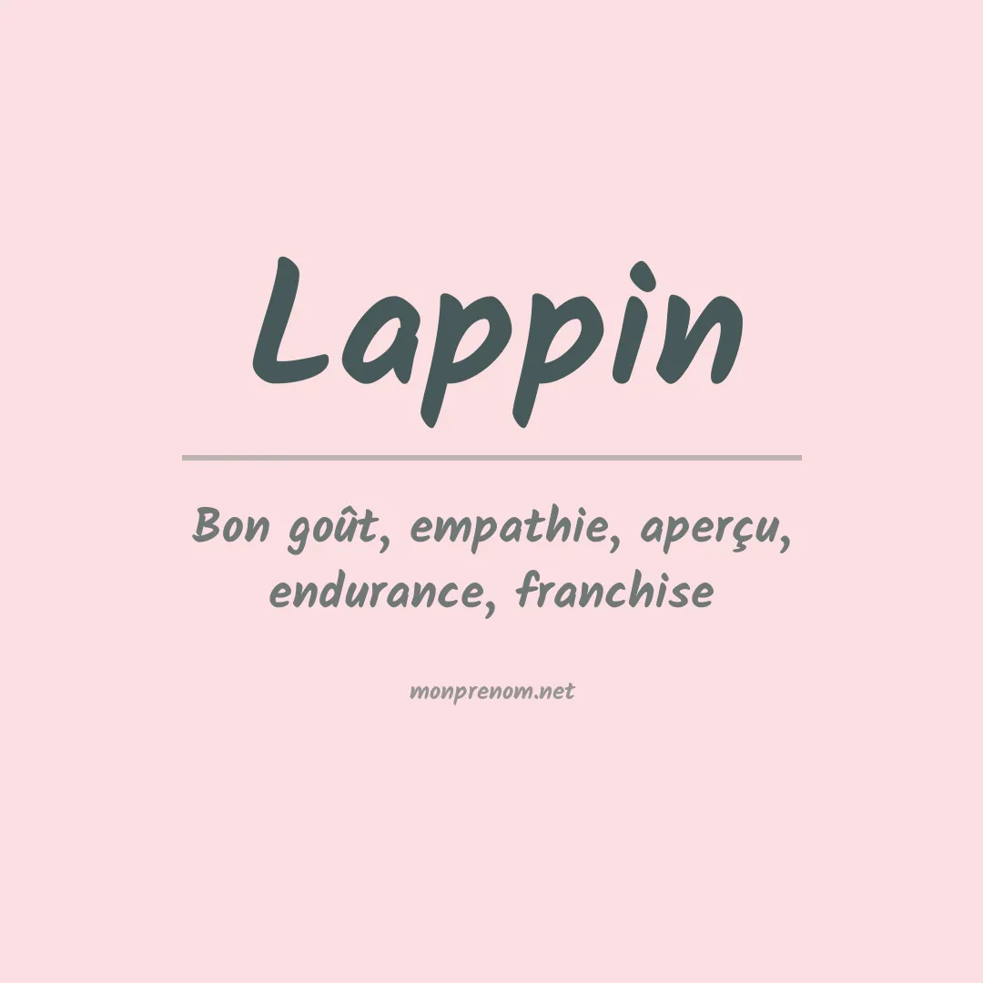 Signification du Prénom Lappin