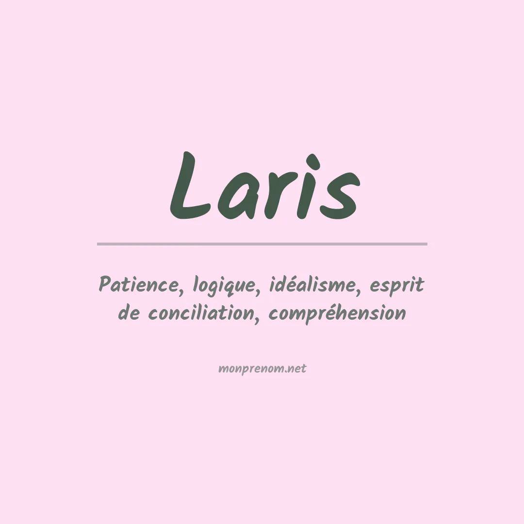 Signification du Prénom Laris