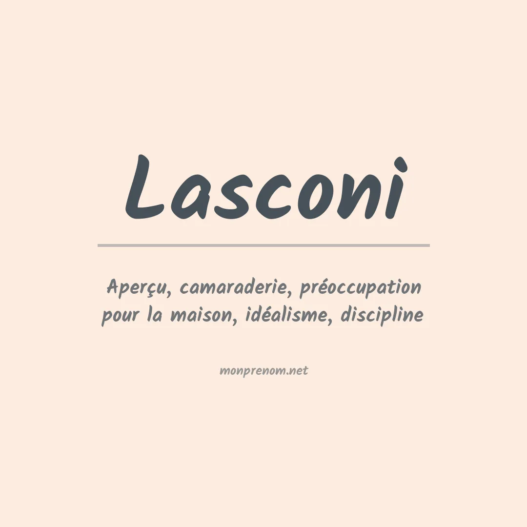 Signification du Prénom Lasconi Signification du Prénom Lasconi