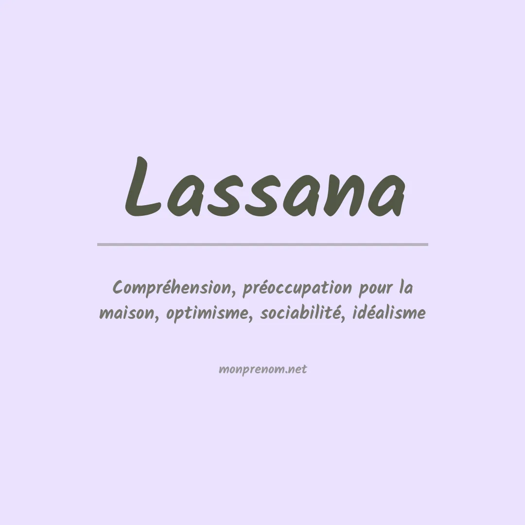 Signification du Prénom Lassana Signification du Prénom Lassana