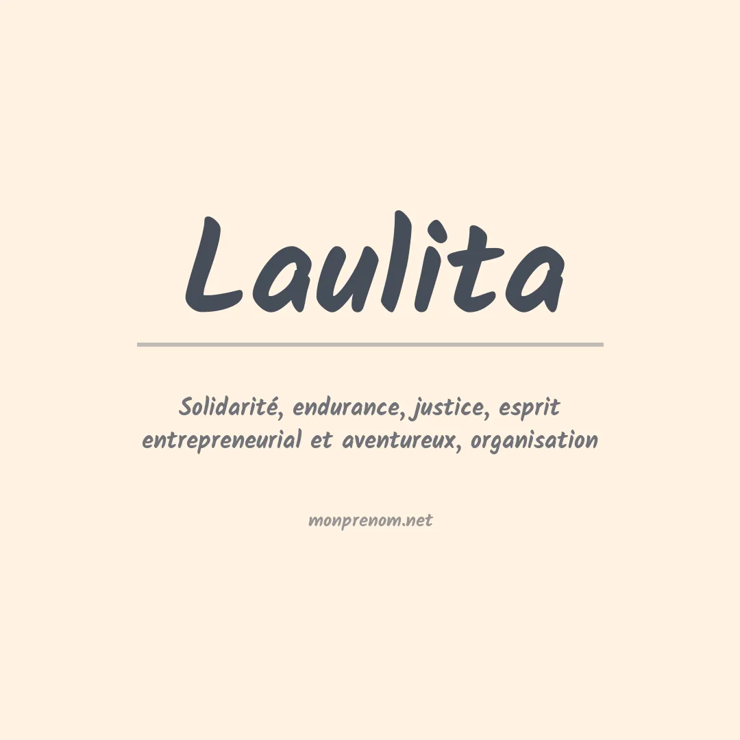 Signification du Prénom Laulita