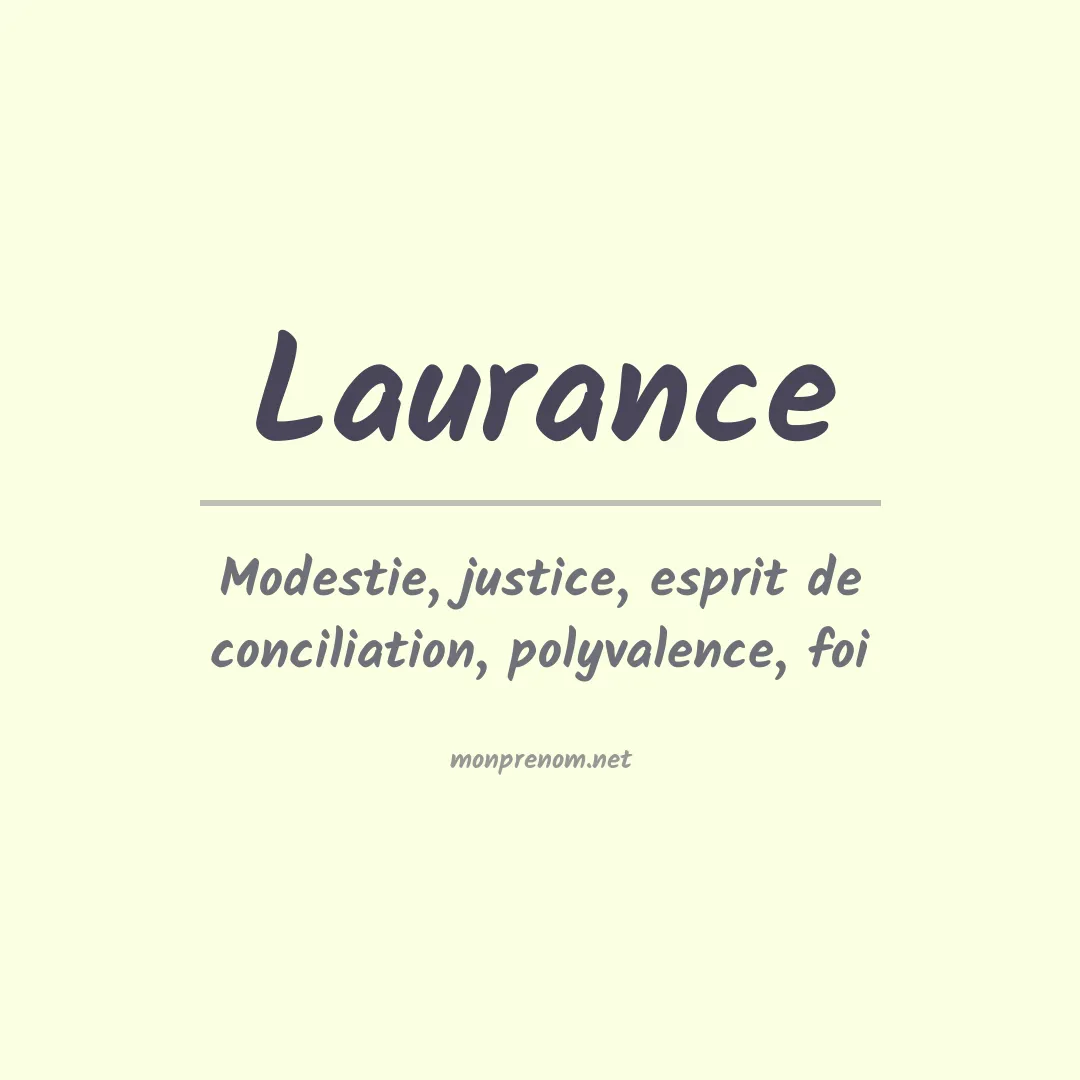 Signification du Prénom Laurance