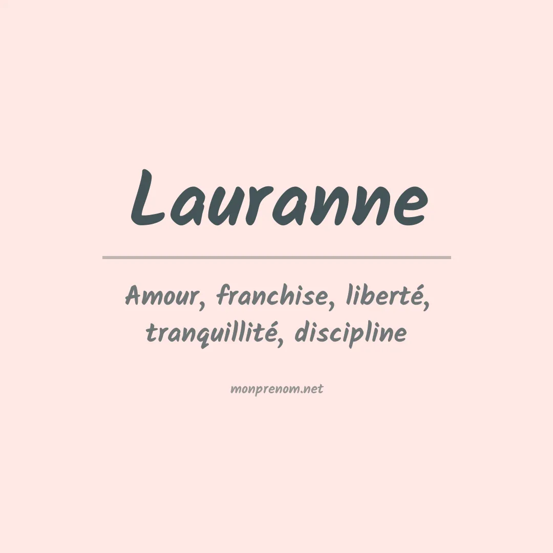 Signification du Prénom Lauranne