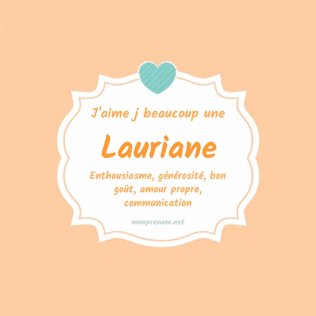 j'aime beaucoup Lauriane