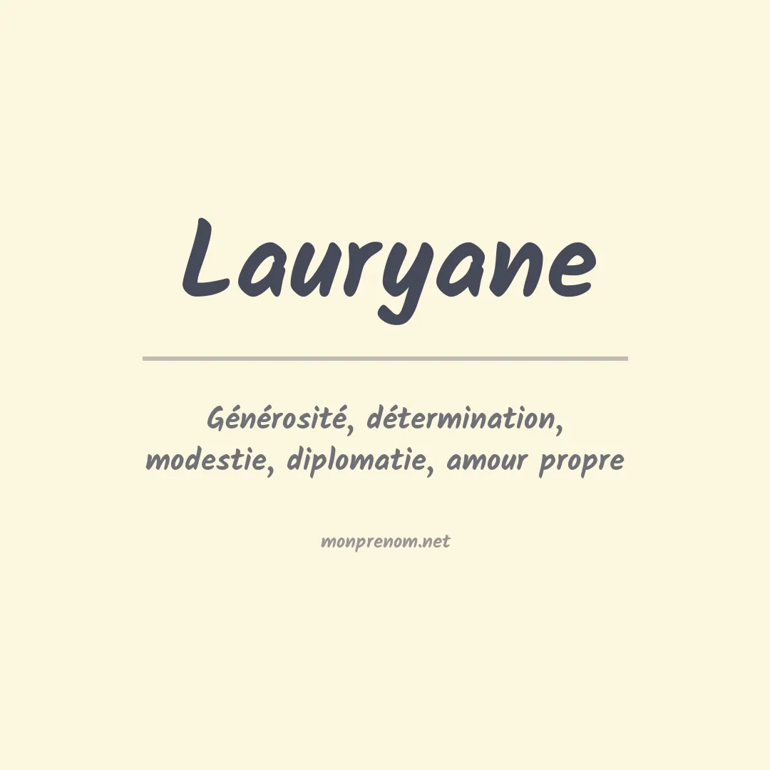 Signification du Prénom Lauryane