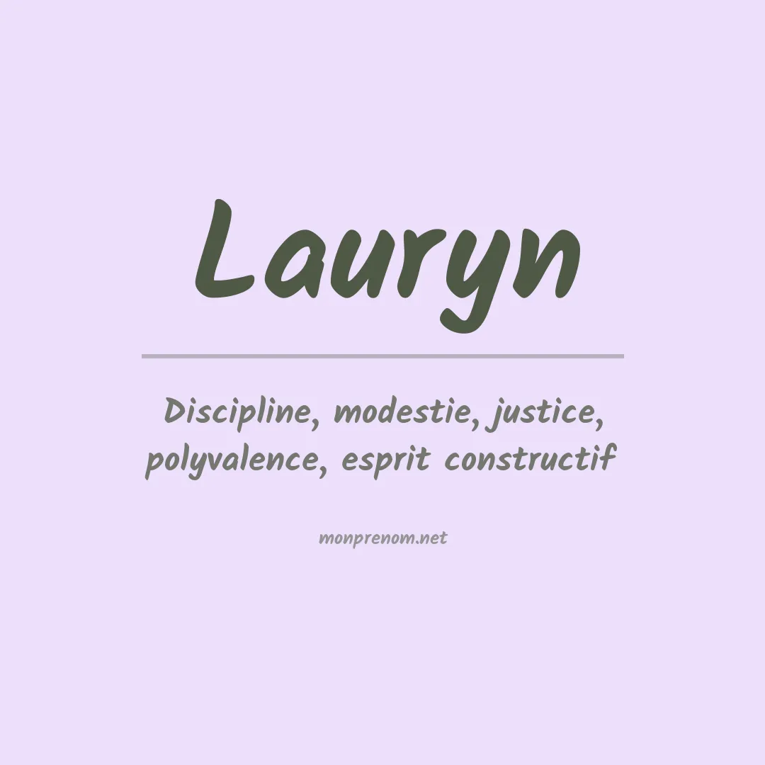 Signification du Prénom Lauryn