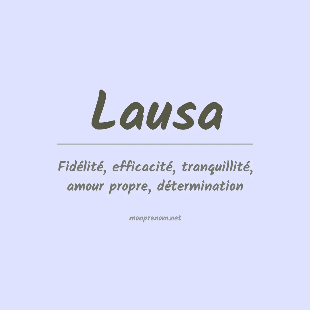 Signification du Prénom Lausa Signification du Prénom Lausa