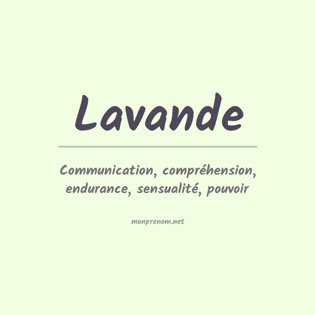 Signification du Prénom Lavande Signification du Prénom Lavande