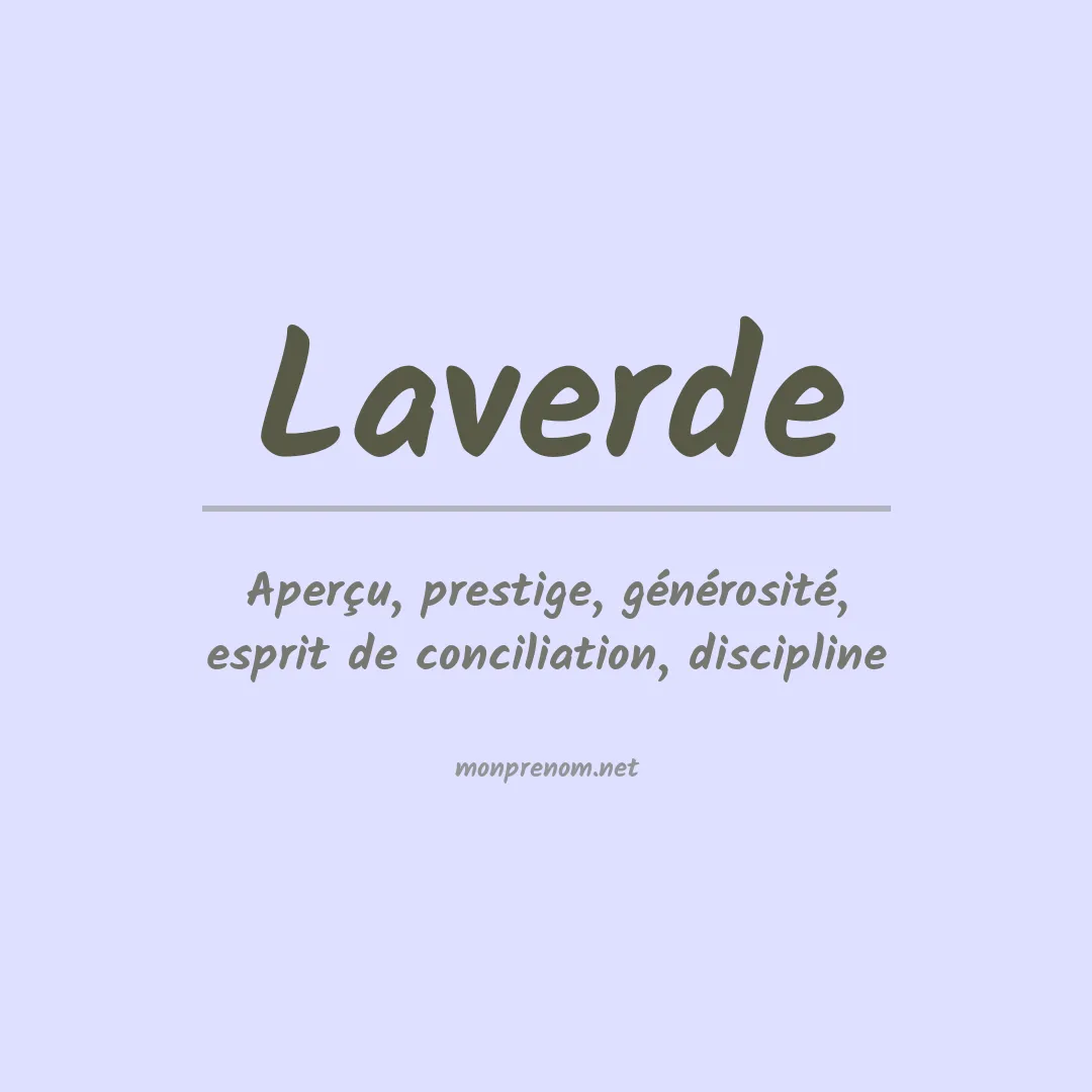 Signification du Prénom Laverde