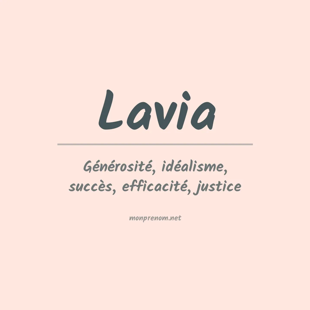 Signification du Prénom Lavia Signification du Prénom Lavia