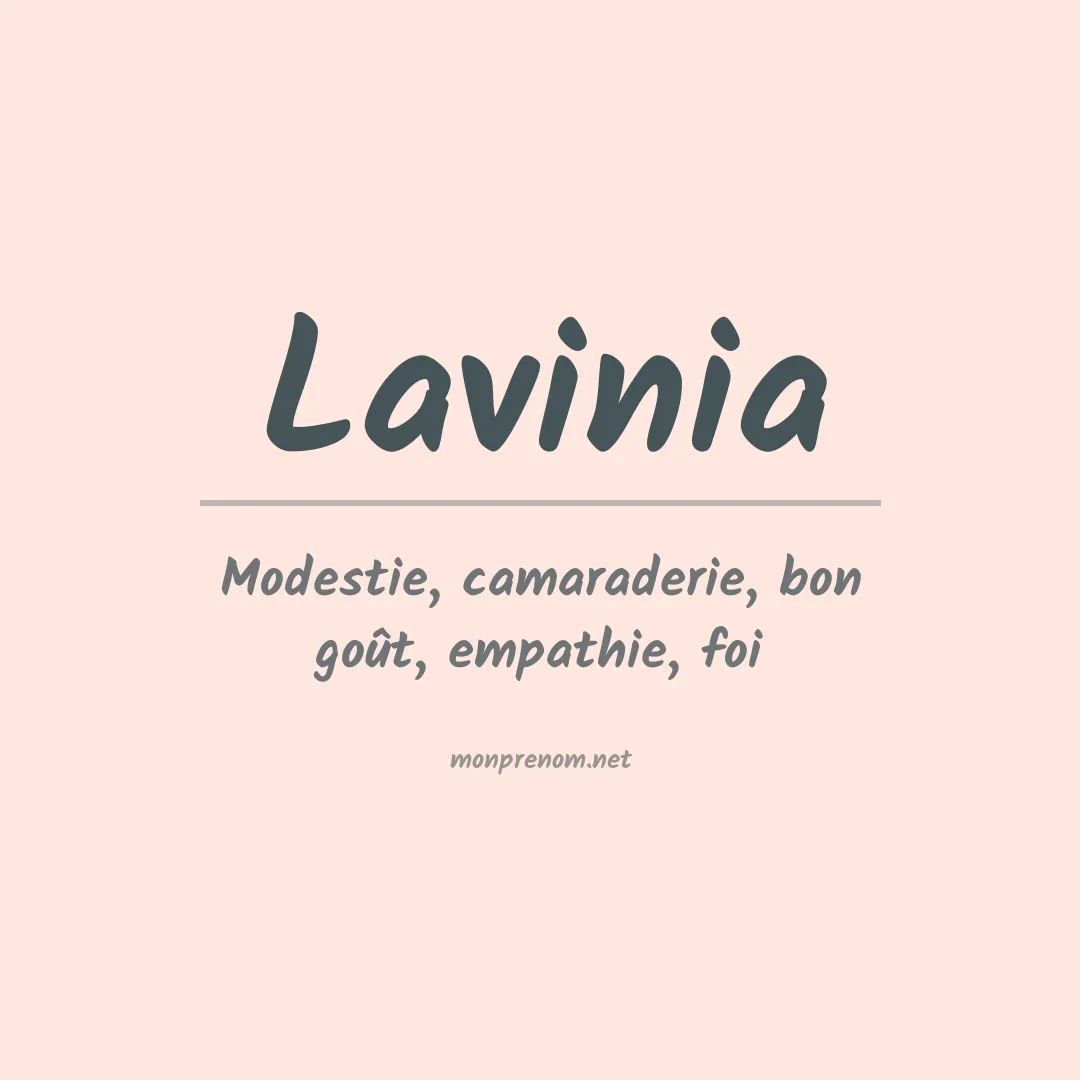 Signification du Prénom Lavinia