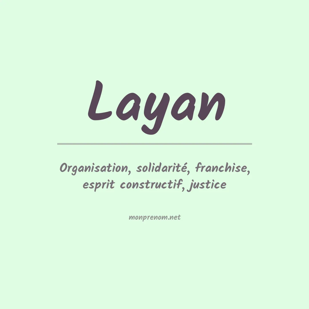 Signification du Prénom Layan Signification du Prénom Layan