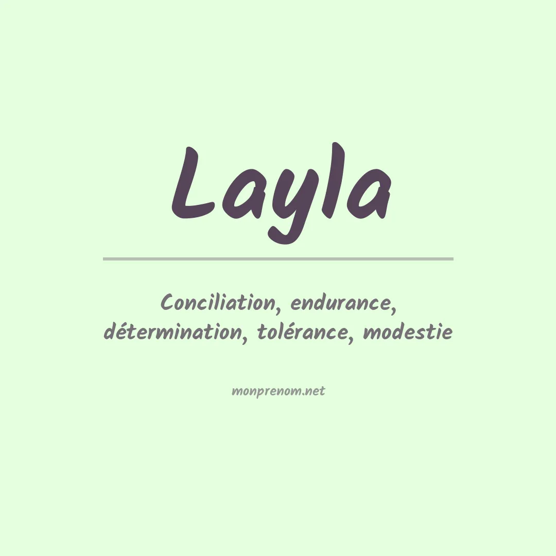 Signification du Prénom Layla