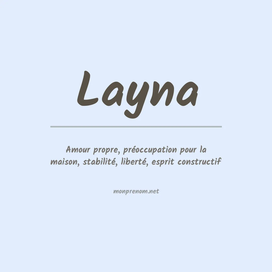 Signification du Prénom Layna