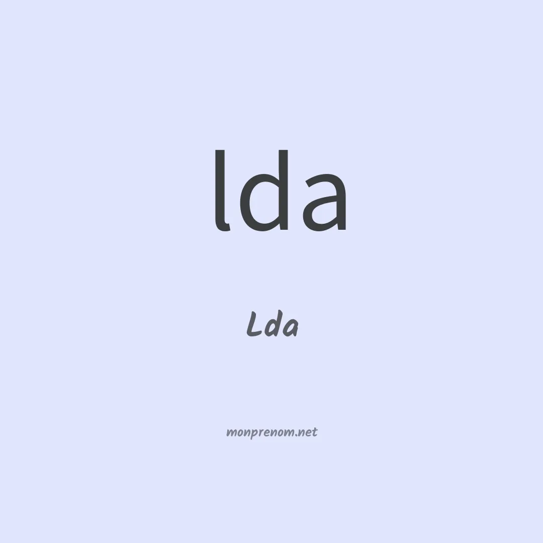 Lda en chino